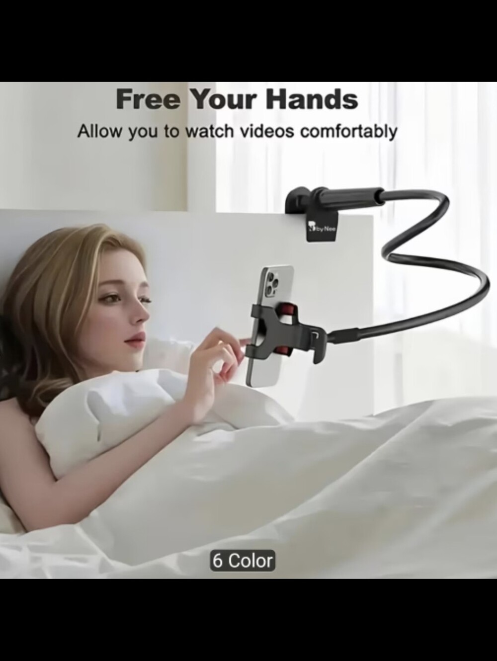Flexible Gooseneck Phone Holder Stand – Adjustable 360° Long Arm Mount